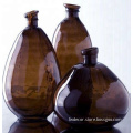 home decorative hand blown tall clear colored vase